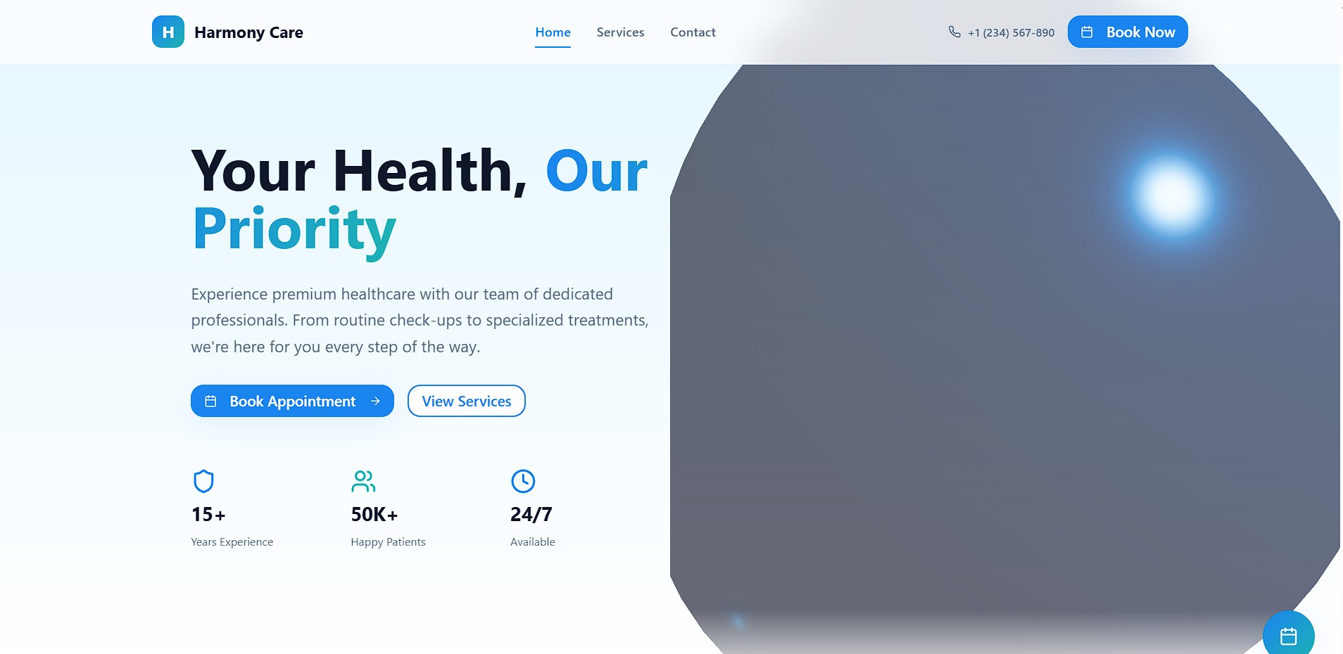Harmony Care Clinic — Clean & Trustworthy Medical Website